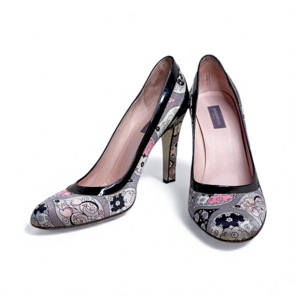 Emilio Pucci Heels Signature Graphic Pattern